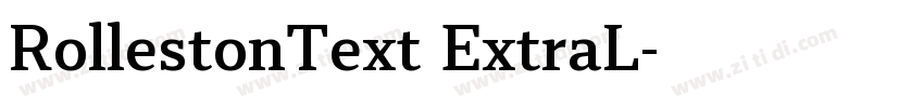 RollestonText ExtraL字体转换